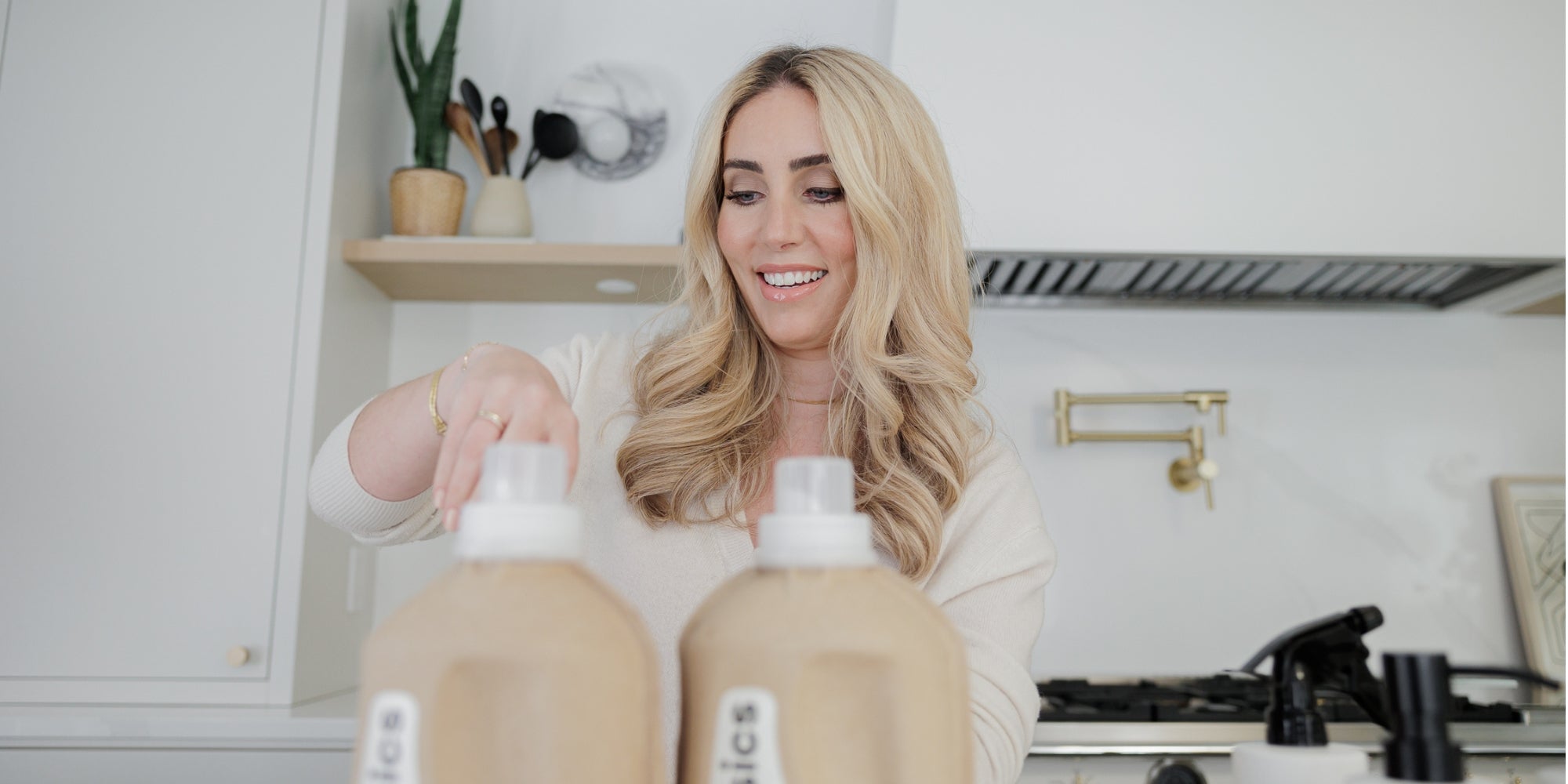 Nat Archibald with Better Basics Simple Suds and Dish Suds